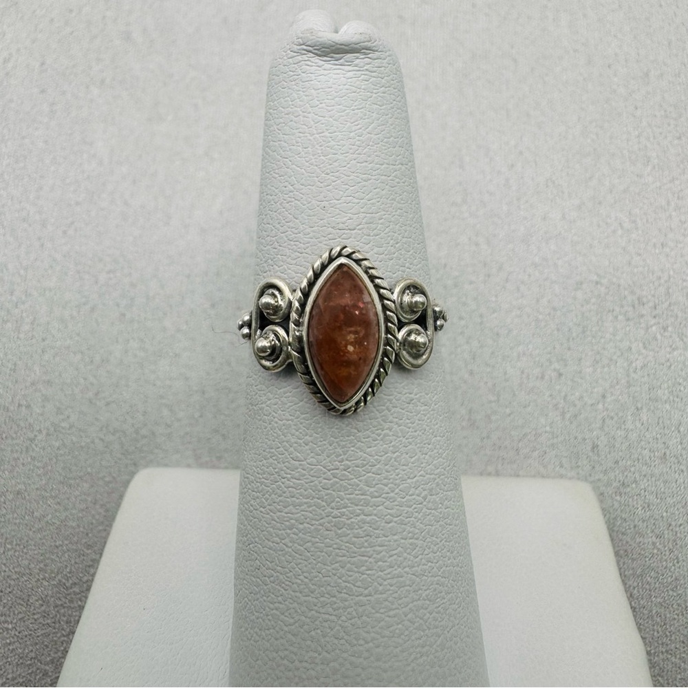 Sunstone Sterling Silver Ring - image 1